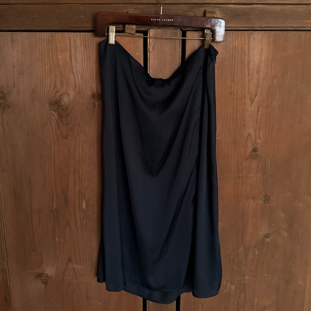 Romantic midi skirt w/ side slit layering quiet luxury